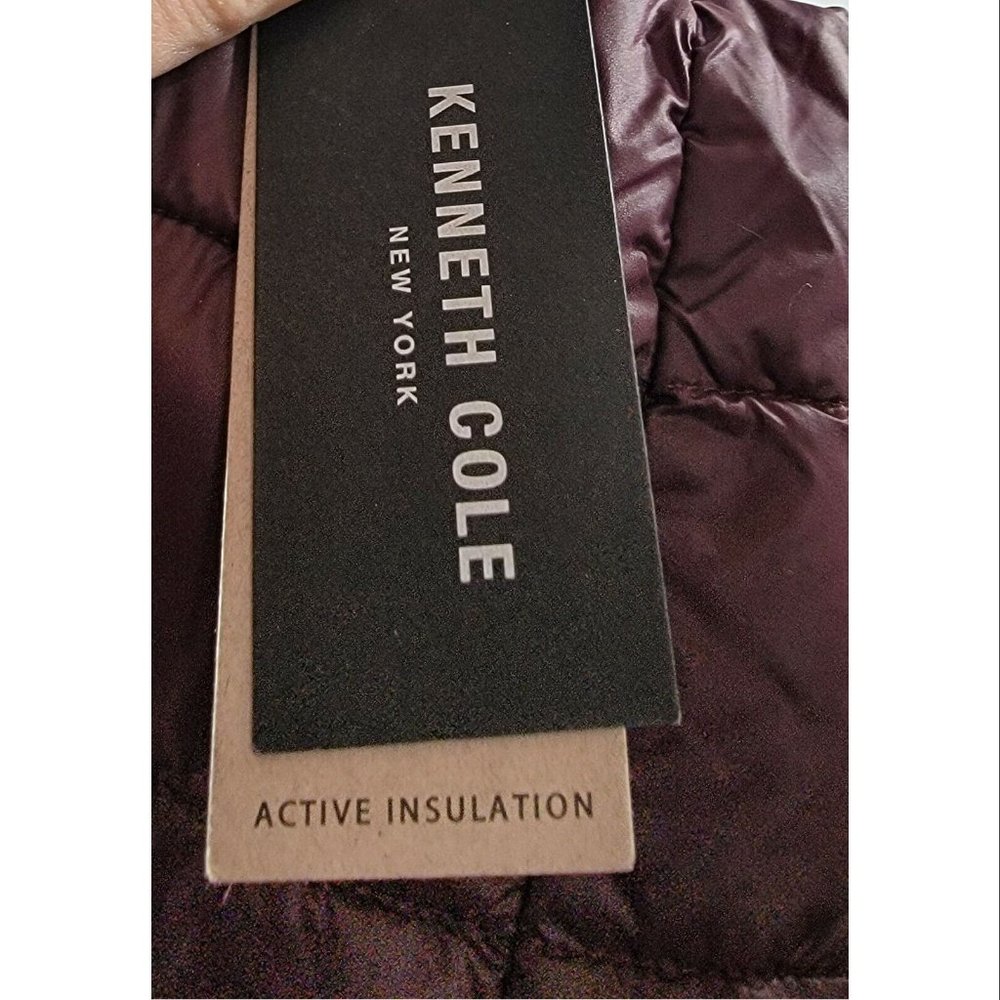 Kenneth Cole New York Zip Puffer Jacket, Purple Women's Size Small, NWT - Picture 12 of 12